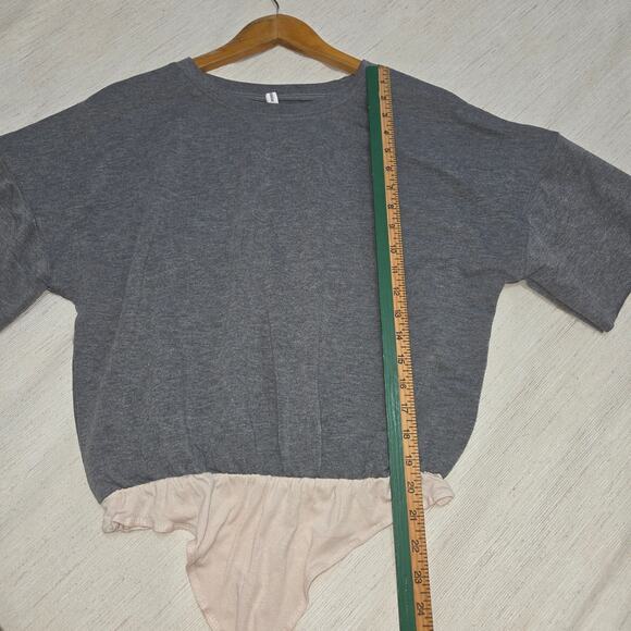 Wishlist Grey T-shirt Body Suit Woman's Size Medium - Picture 4 of 6